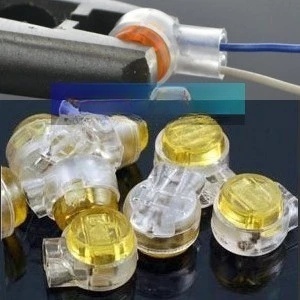 Klem Konektor 2 Kabel Warna Orange Transparan Joint Wire Cable Connector Telepon Data Network UY2 3M