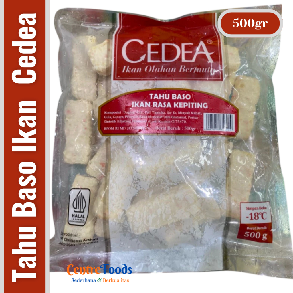 

Tahu Baso Ikan Rasa Kepiting - Tahu Baso Ikan CEDEA | 500gr [ Harga Per BKS ]