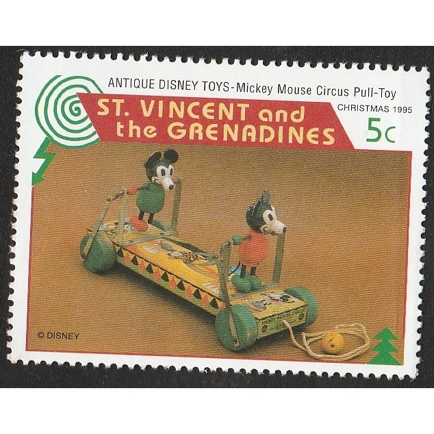 

A 11369 SATU BUAH PRANGO ST VINCENT NOMINAL 5C TEMA MICKEY MOUSE CIRCUS PULL TOY DENGAN KONDISI ELUM ADA CAP