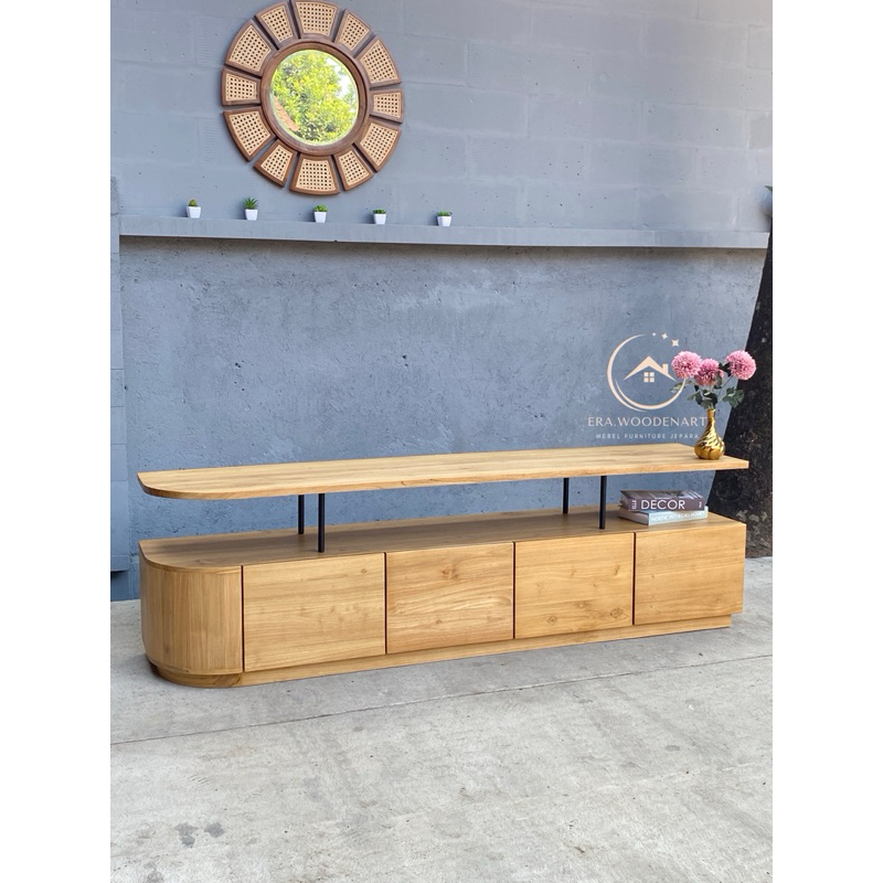 Drawer kabinet kayu jati perhutani solid grade A