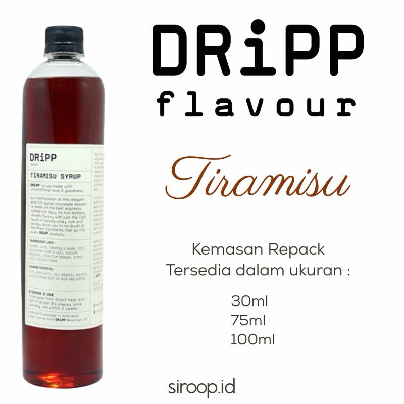 

Dripp Tiramisu Syrup Flavour Repack 30ml 75ml 100ml