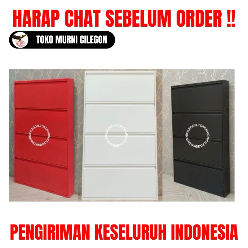 Rak Sepatu Besi Gion + Packing Kayu