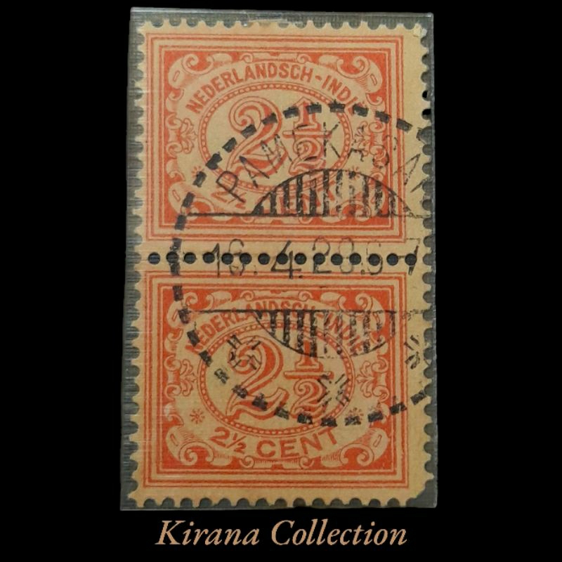 

CP.21 KOLEKSI PRANGKO NED INDIE ANGKA 2½ CENT 2V 16 4 28 USED