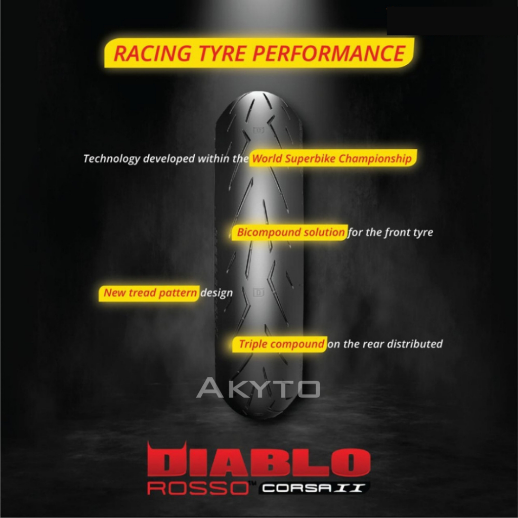 [BAN BALAP] DIABLO ROSSO CORSA II PIRELLI SOFT COMPOUND / BAN BERSERTIFIKAT LINTASAN BALAP / FREE PE