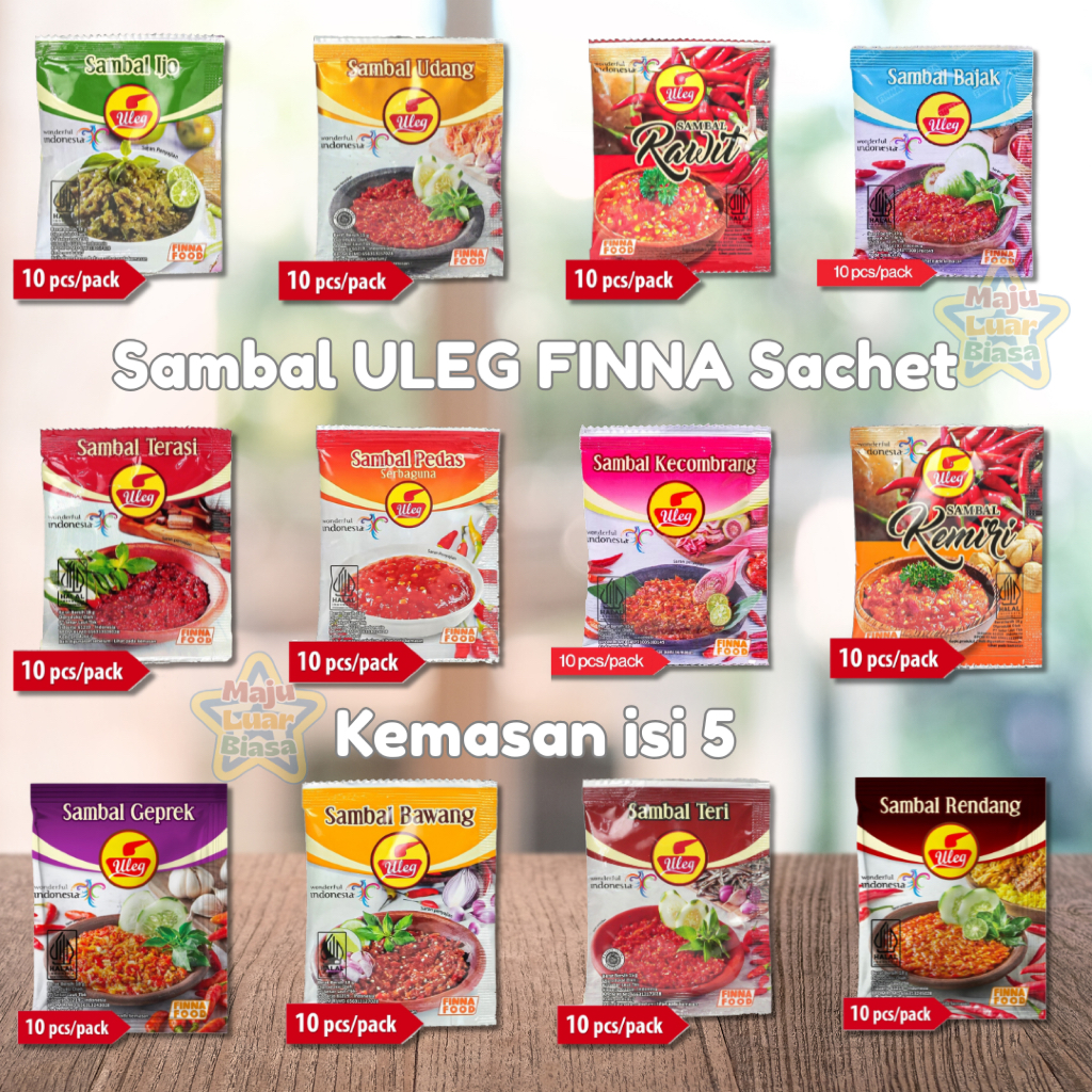 

Sambal ULEG FINNA kemasan sachet (isi 5)