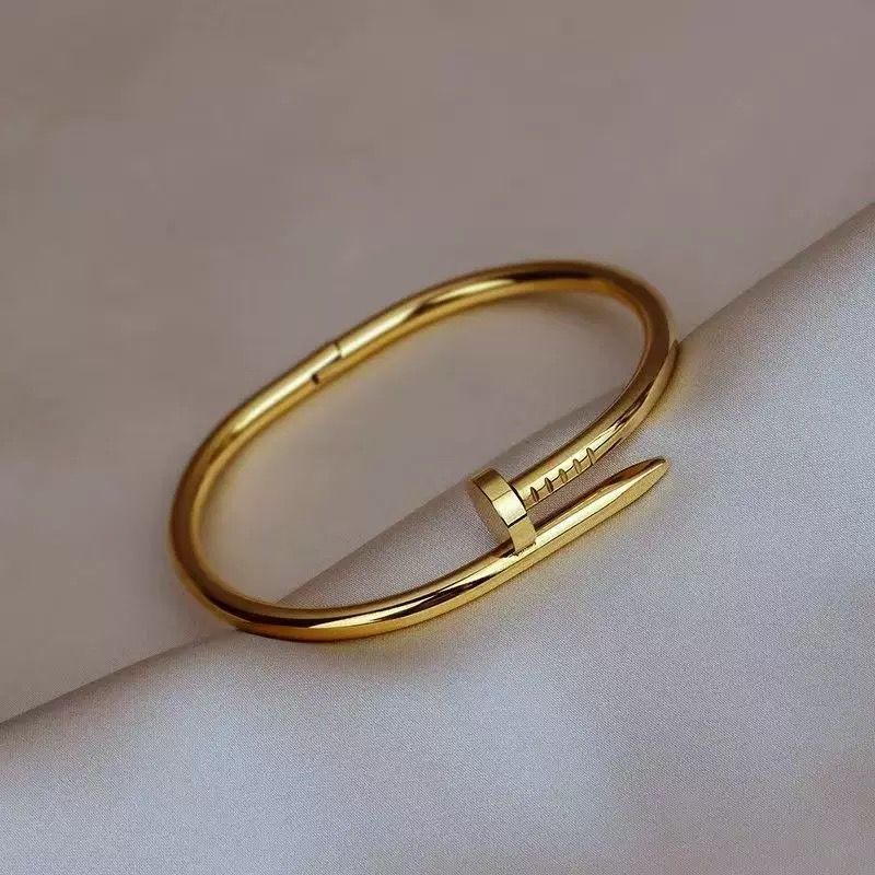 GB51 Gelang Bangle Model Paku Keren Lapis Emas 18KGP