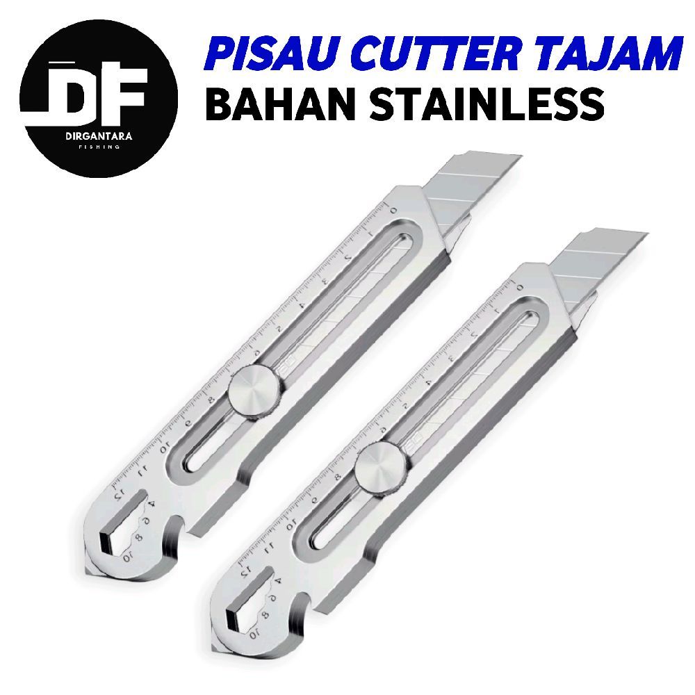 

Cutter Pisau Tajam Besar Kater Baja Stainless Anti Karat Bahan Kuat Tebal Bagus Multifungsi