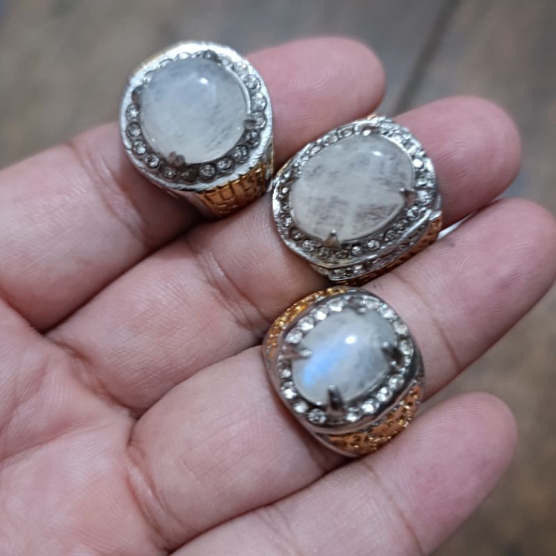 CA 73 Batu Akik Biduri Bulan Titanium Joss Asli