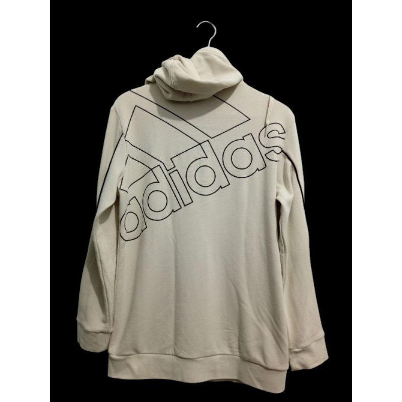 preloved hoodie zipper adidas big logo size L