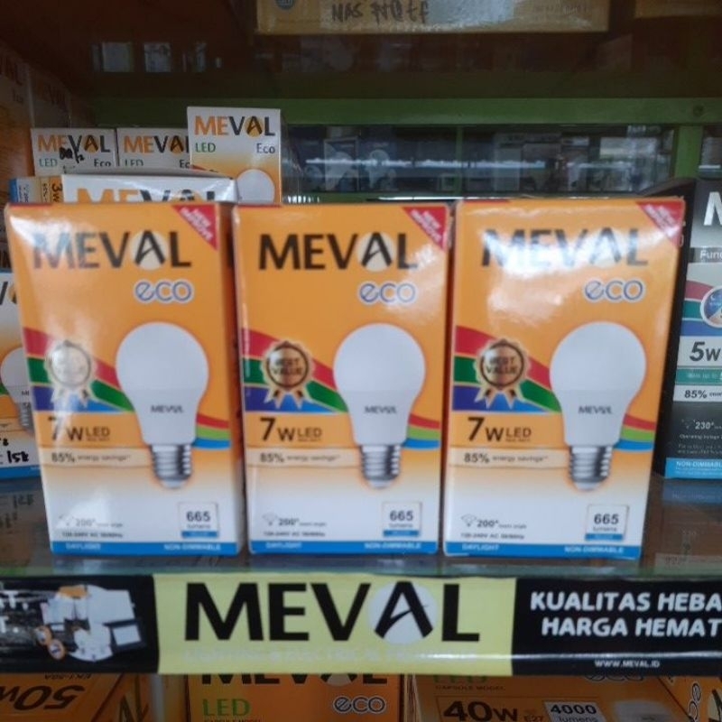Lampu meval 7watt bulat