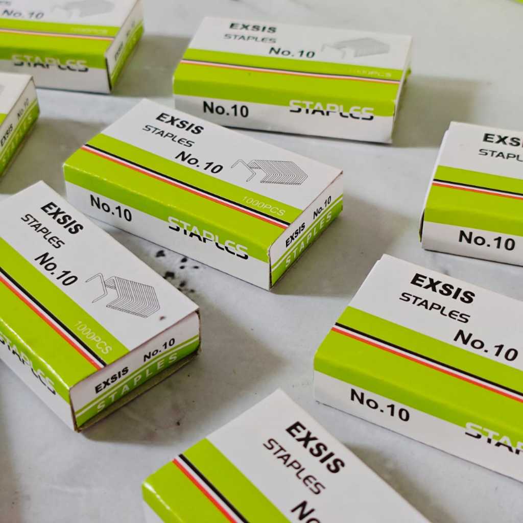 

ECER ( Satuan 1 BOX Kecil ) Isi Staples Kecil Murah No. 10 Exsis