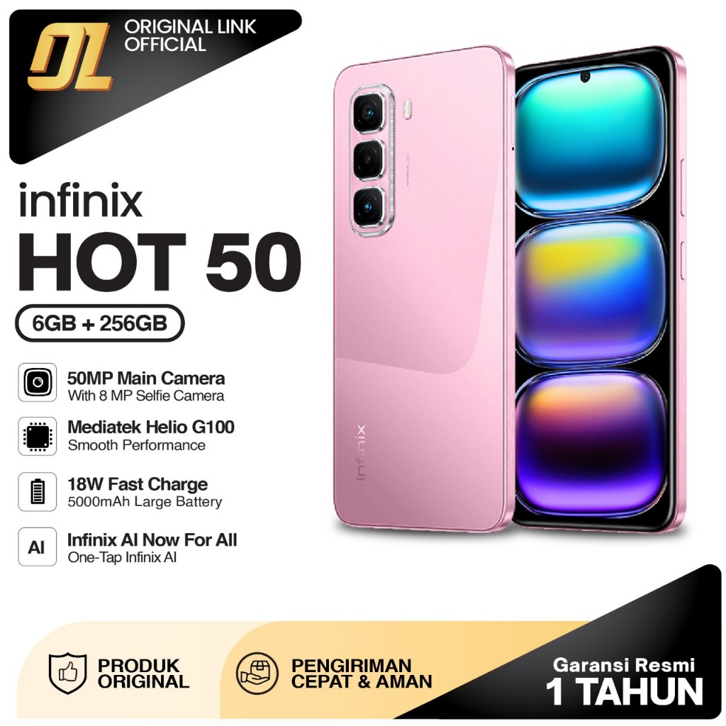 Infinix Hot 50 6/256 8/128 GB RAM 6GB 8GB ROM 128GB 256GB Smartphone Original