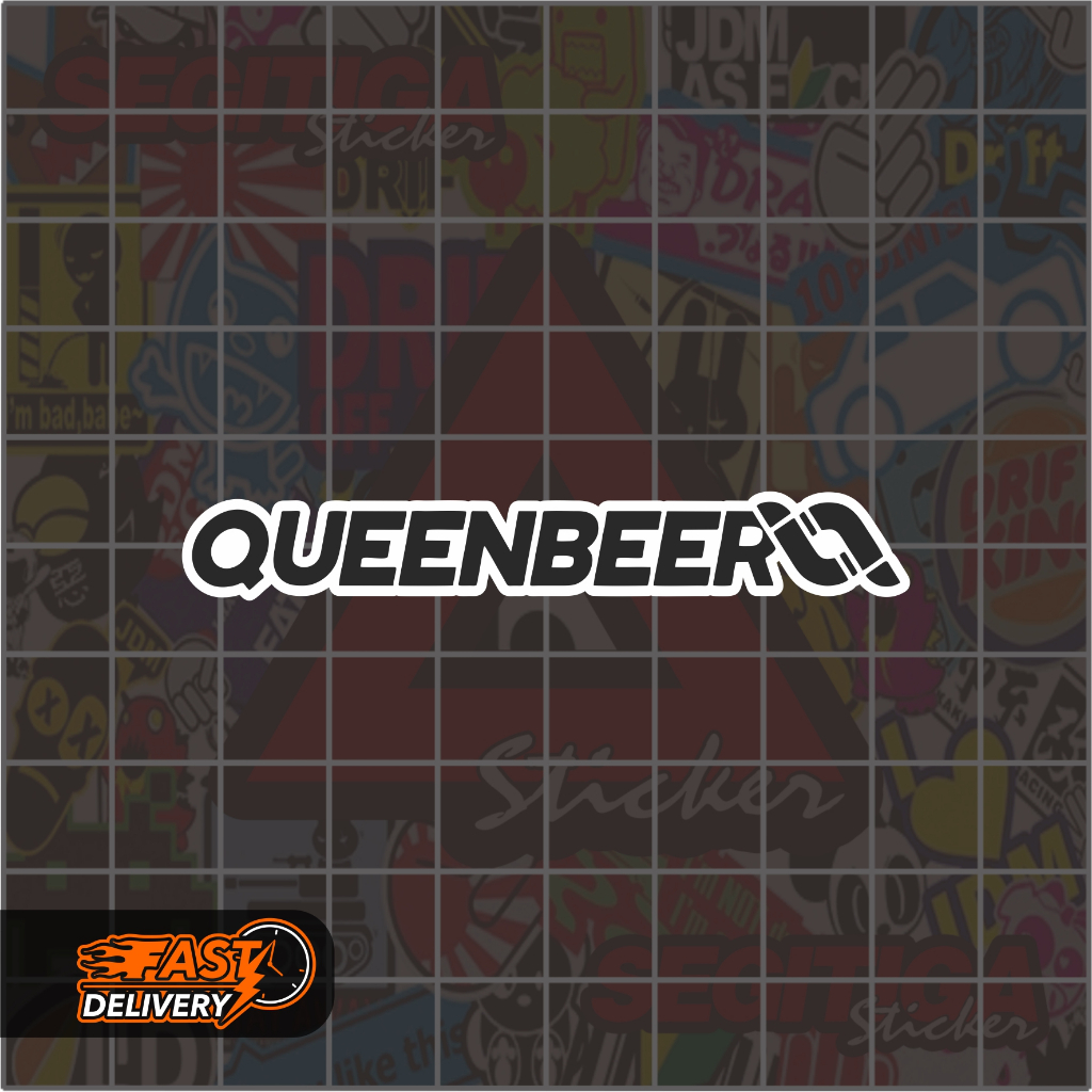 

Sticker Queenbeer Ukuran 10 x 1.5 Cm