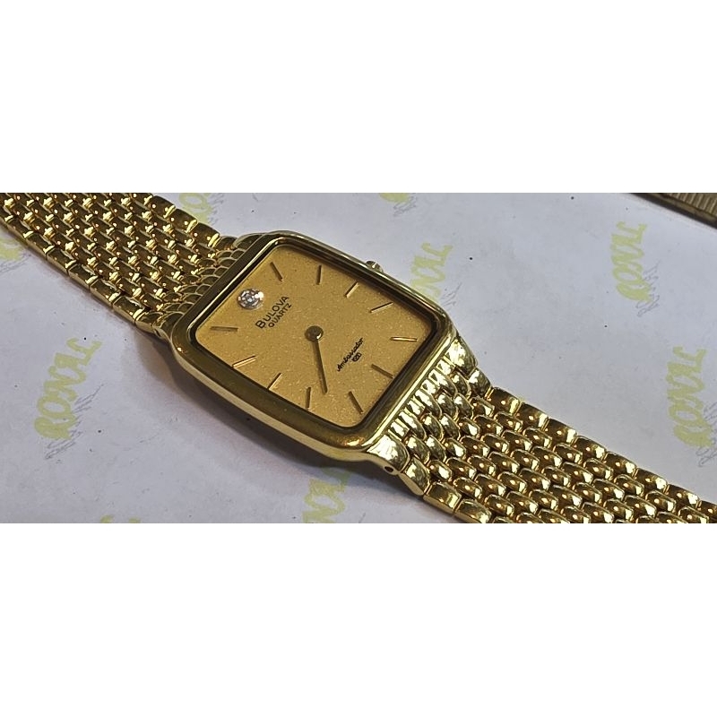 JUAL JAM TANGAN SWISS BULOVA01 AMBASADOR MAN SLIM TANK SEGI 4  32 mm MESIN ETA 125.001 2 JARUM GOLD 