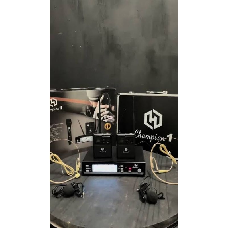 MIC WIRELESS HARDWELL CHAMPION 1 DUAL CLIP ON UHF