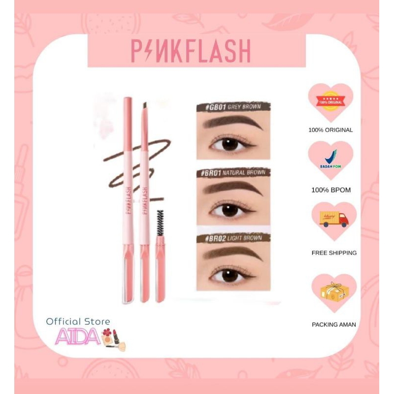PINKFLASH PinkDefiner 3-in-1 multi-use eyebrow pencil Long-lasting Smooth stroke