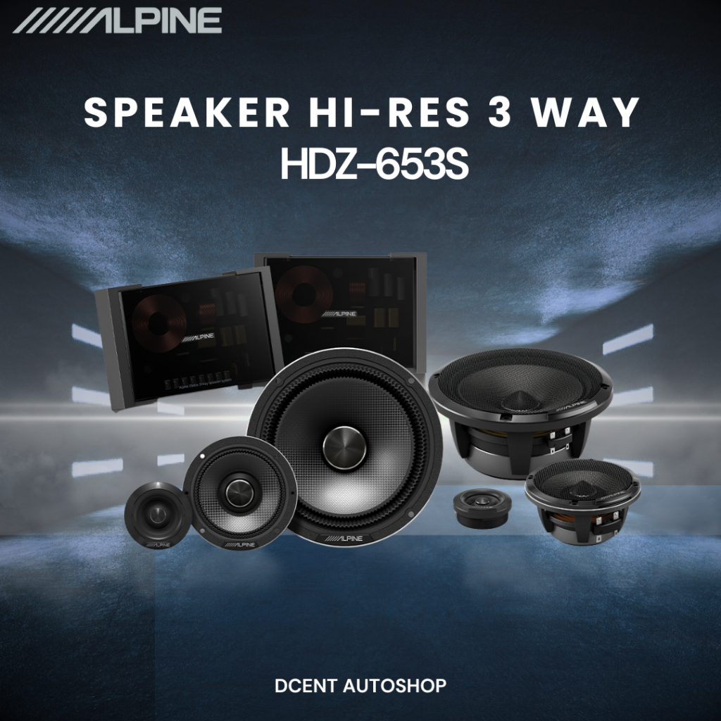 Speaker Audio Mobil - Alpine HDZ-653S - 3 Way Speaker Set - HI-RES OEM - Speaker Mobil - Plug N Play