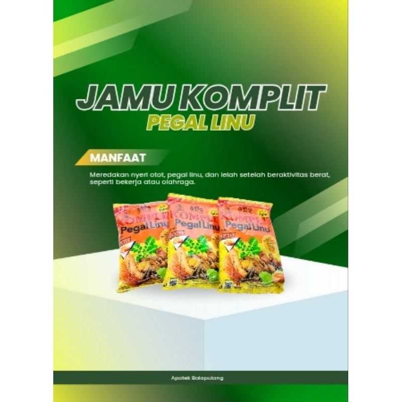 

Jamu pegal linu komplit plus telor / sidomuncul / perpcs