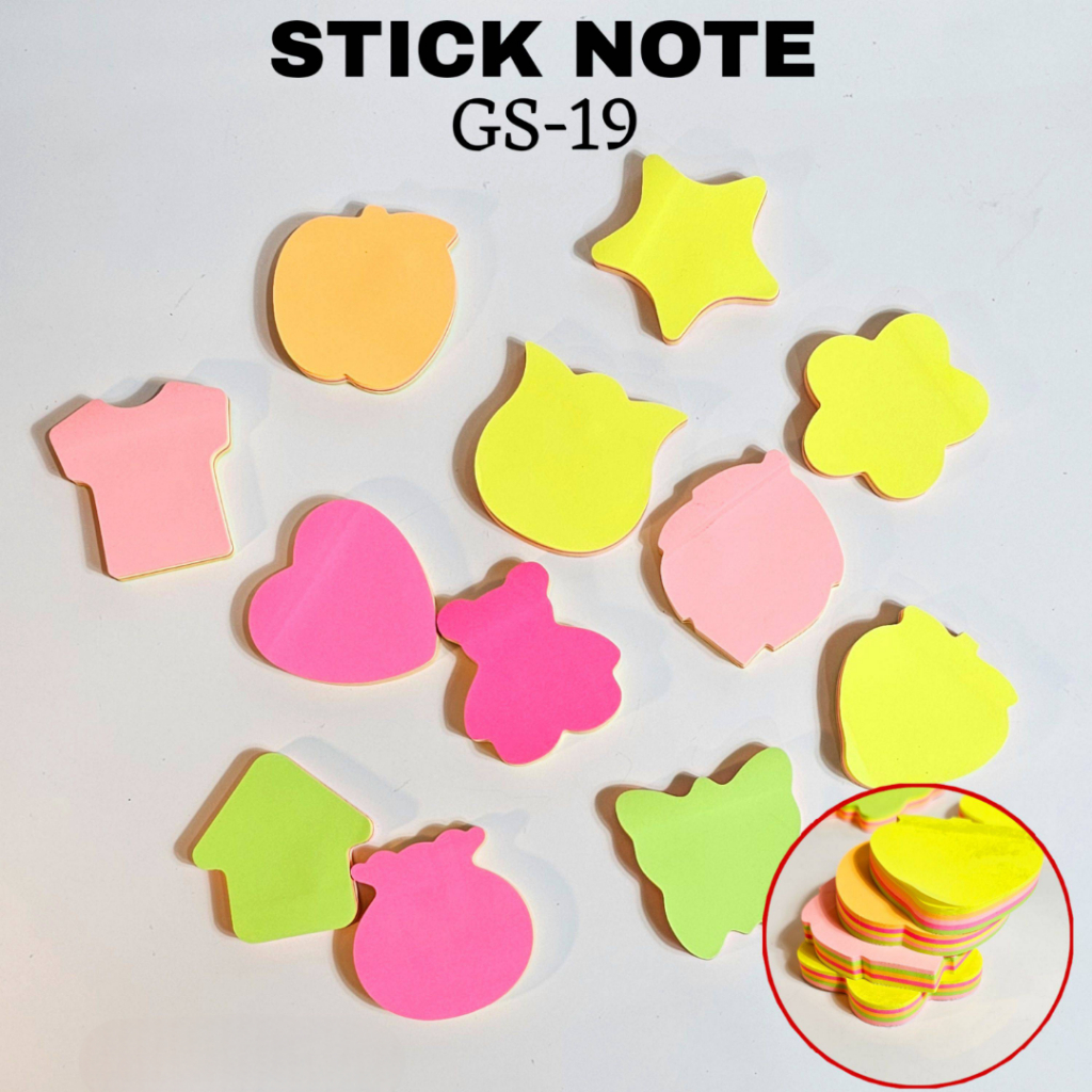 

SOS Sticky Note 3x3/100 Rainbow Bentuk/Stick Note/Notes Tempel