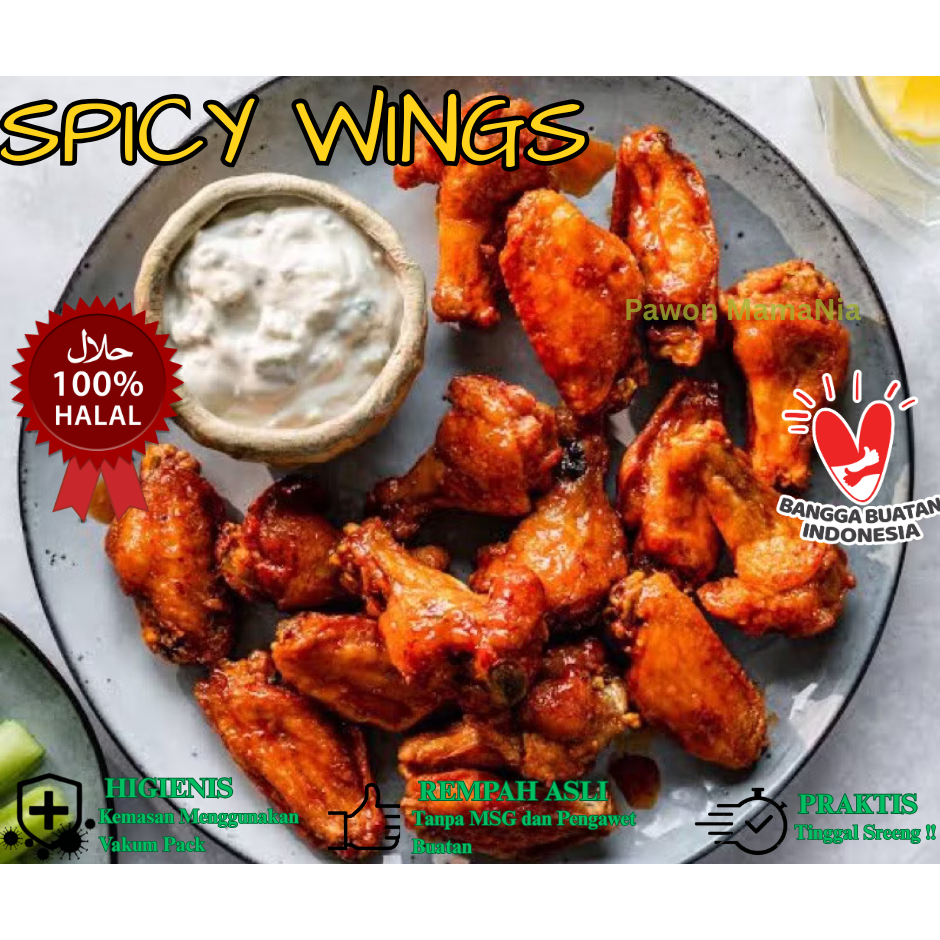 

KIRIM INSTAN Sayap Ayam Spicy Wings – Korean Style / Original – 1000 grm