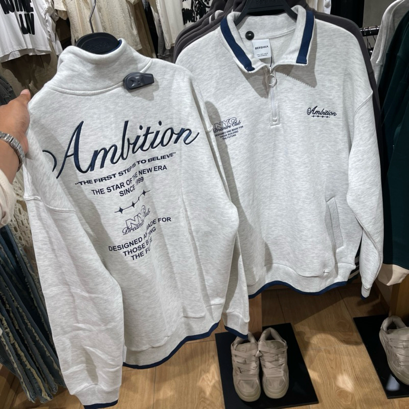 Sweatshirt Varsity BERSHKA MEN Jastip (jasa titip)
