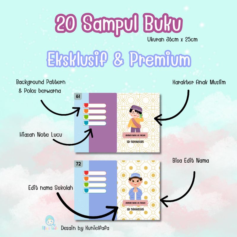 

PART 4 || SAMPUL BUKU ANAK SEKOLAH SD KARAKTER COWOK MUSLIM