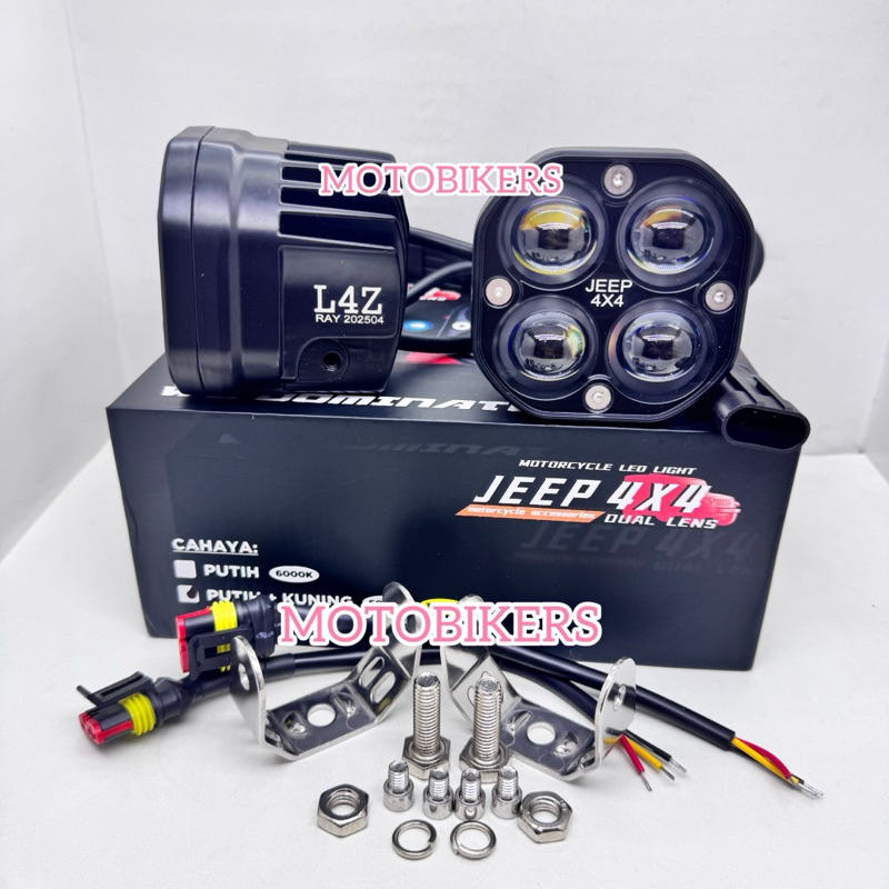 Lampu Tembak Sorot L4Z Laser Gun D4 2 Warna Kuning/Putih ORI HJG HARGA SEPASANG