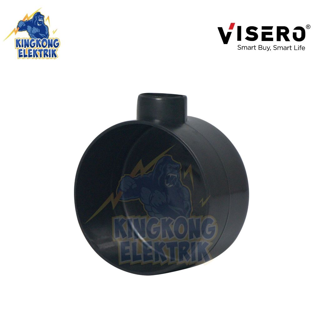 Inbow Dus Bulat Hitam Cabang 1 Visero Mangkok Listrik Bulat Visero