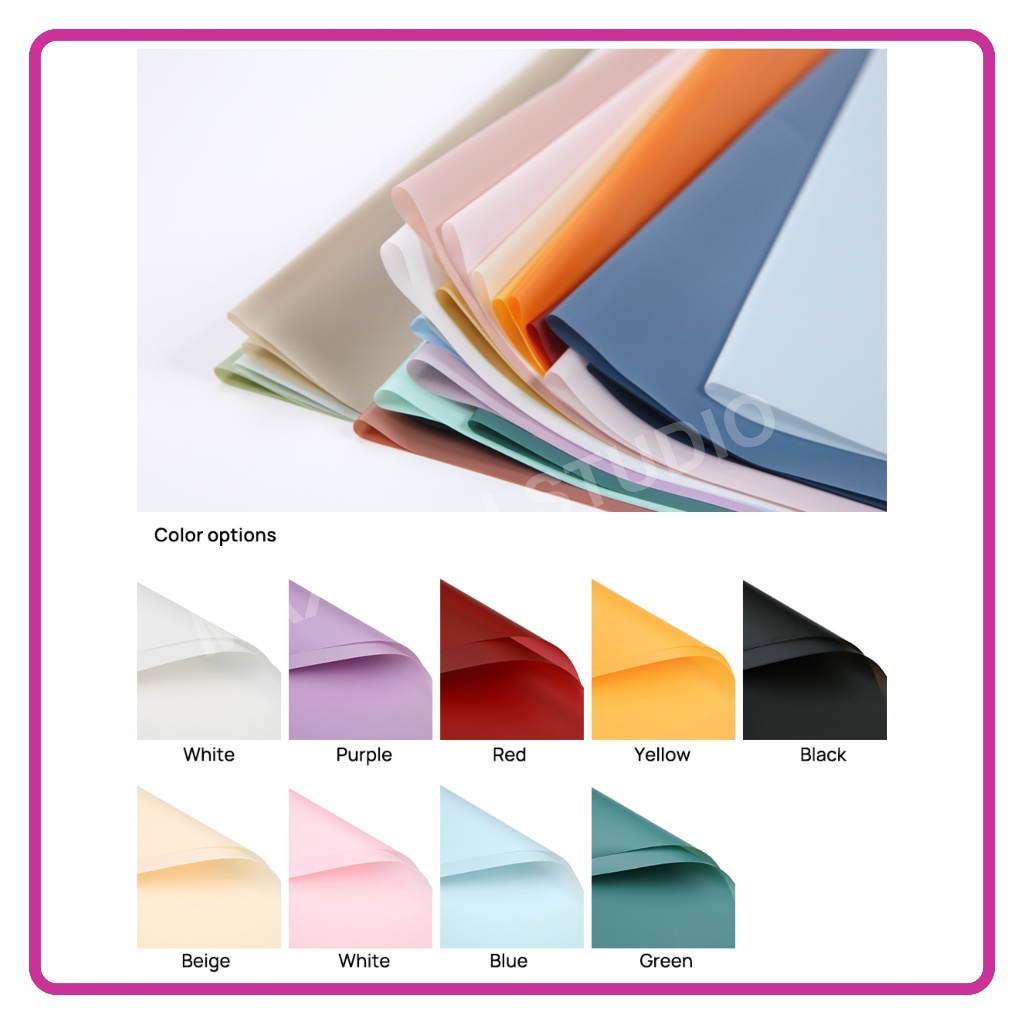 

[5 Lembar] Florists Wrapping Paper Handmade / Packaging Supplies Floral Supplies / Waterproof Wrapping Paper Diy Packaging Supplies /Kertas Buket Bunga Varian Polos Korea Cellophane Quality