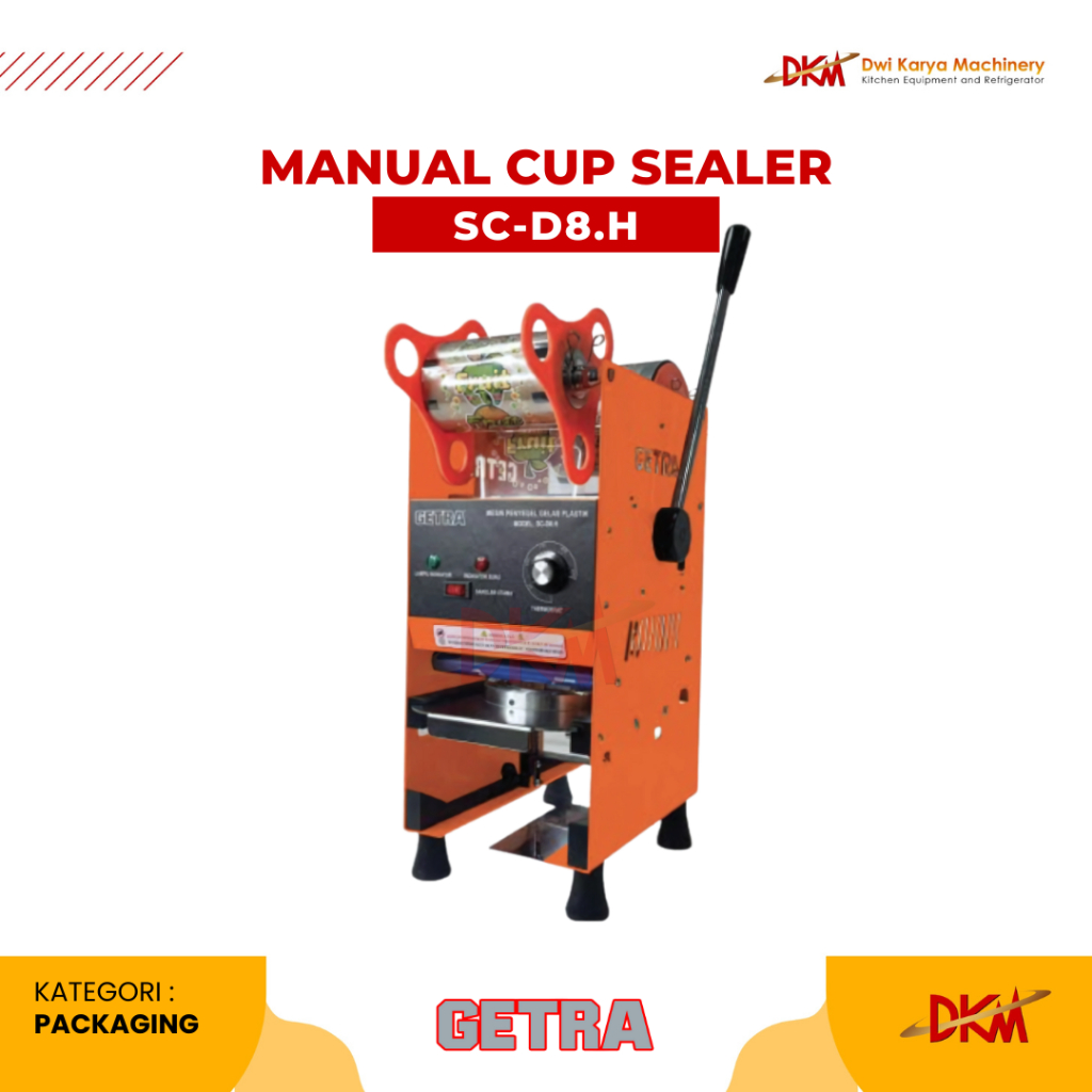 GETRA Manual Cup Sealer SC-D8.H / SC-D8H / Mesin Press Gelas Minuman SC D8H