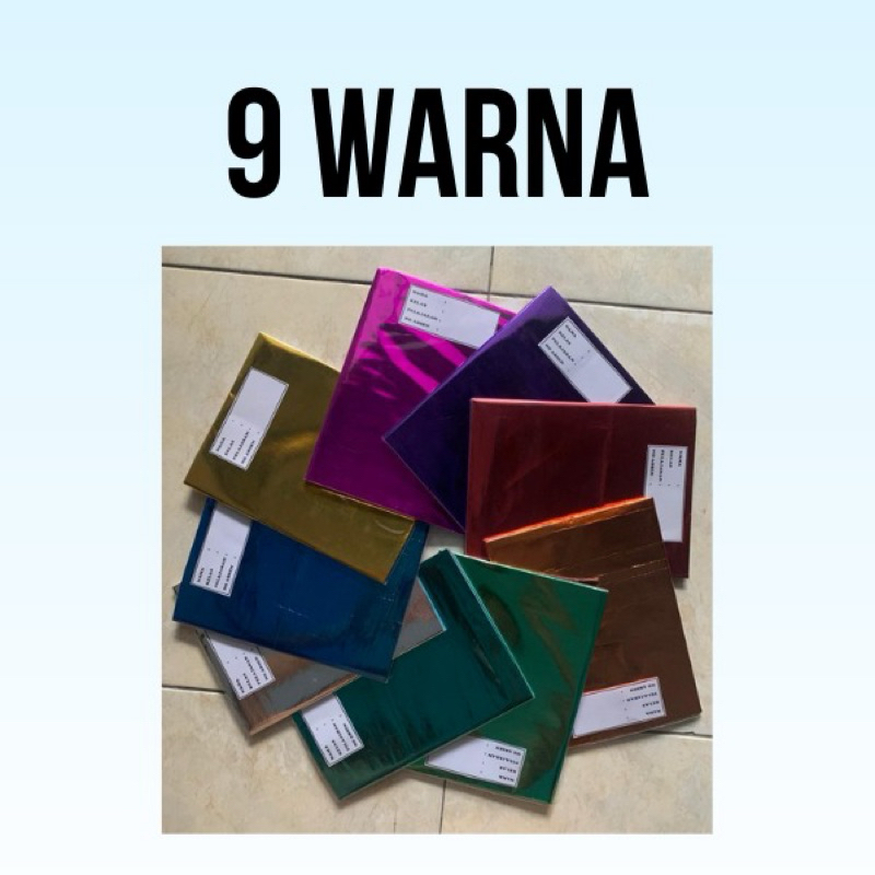 

buku tulis sudah disampul sukung warna 9 warna gilap dan sampul plastik