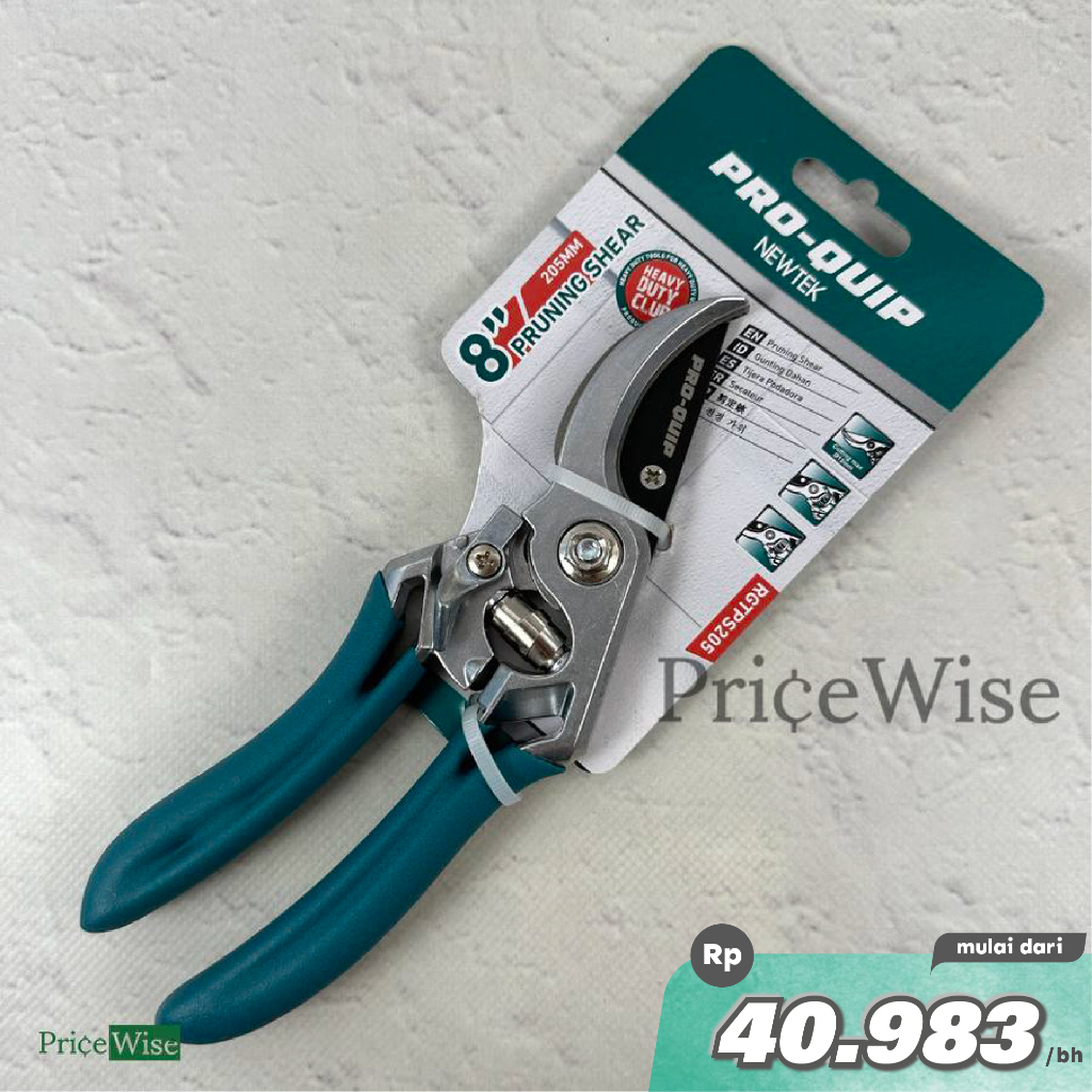 (GROSIR) Gunting Dahan 8" Pro Quip RGTPS205 / Gunting Ranting / Pruning Shear