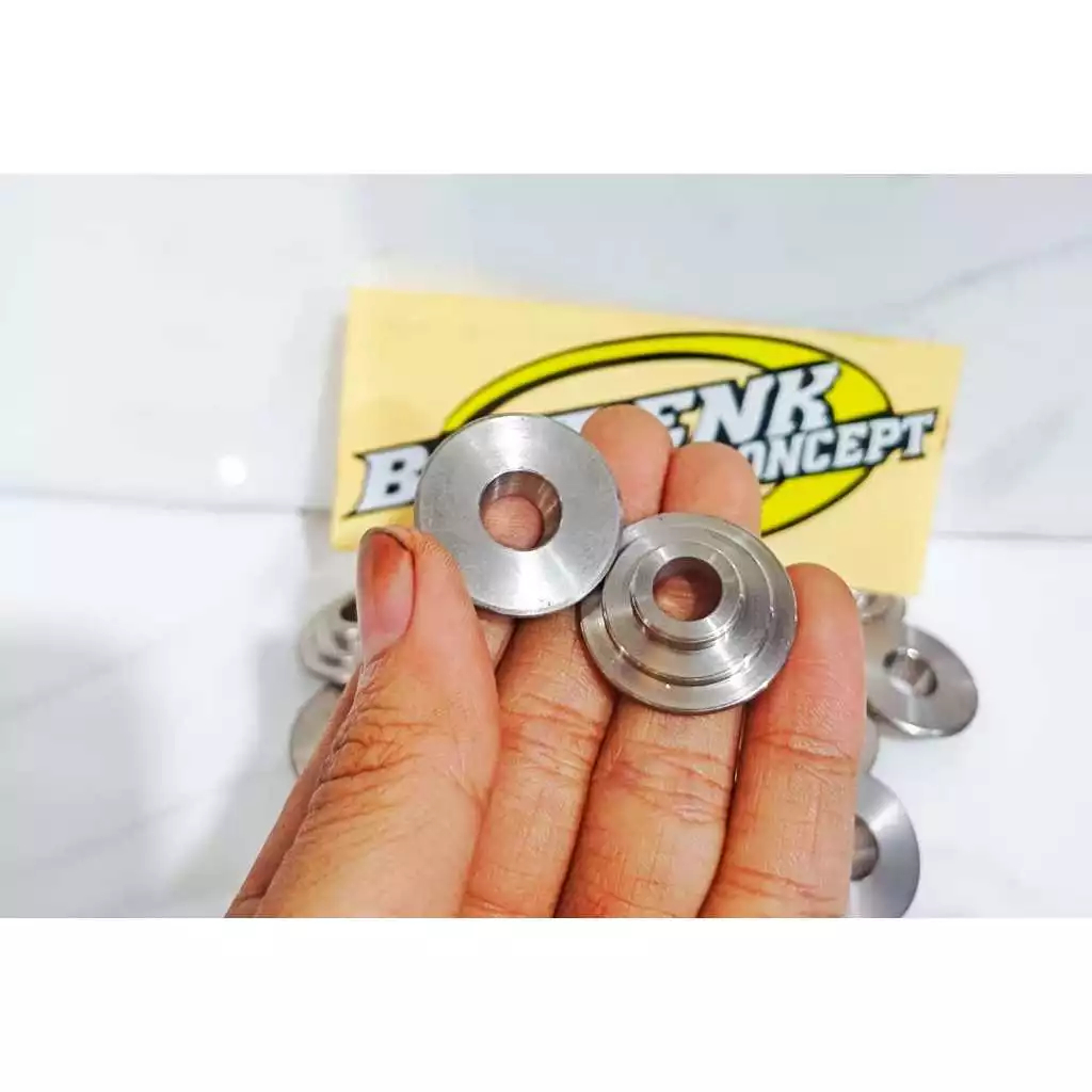 RETAINER TITANIUM TOPI KLEP SAJA BAHAN TITANIUM UNTUK KLEP BATANG 5MM -BOYRENK