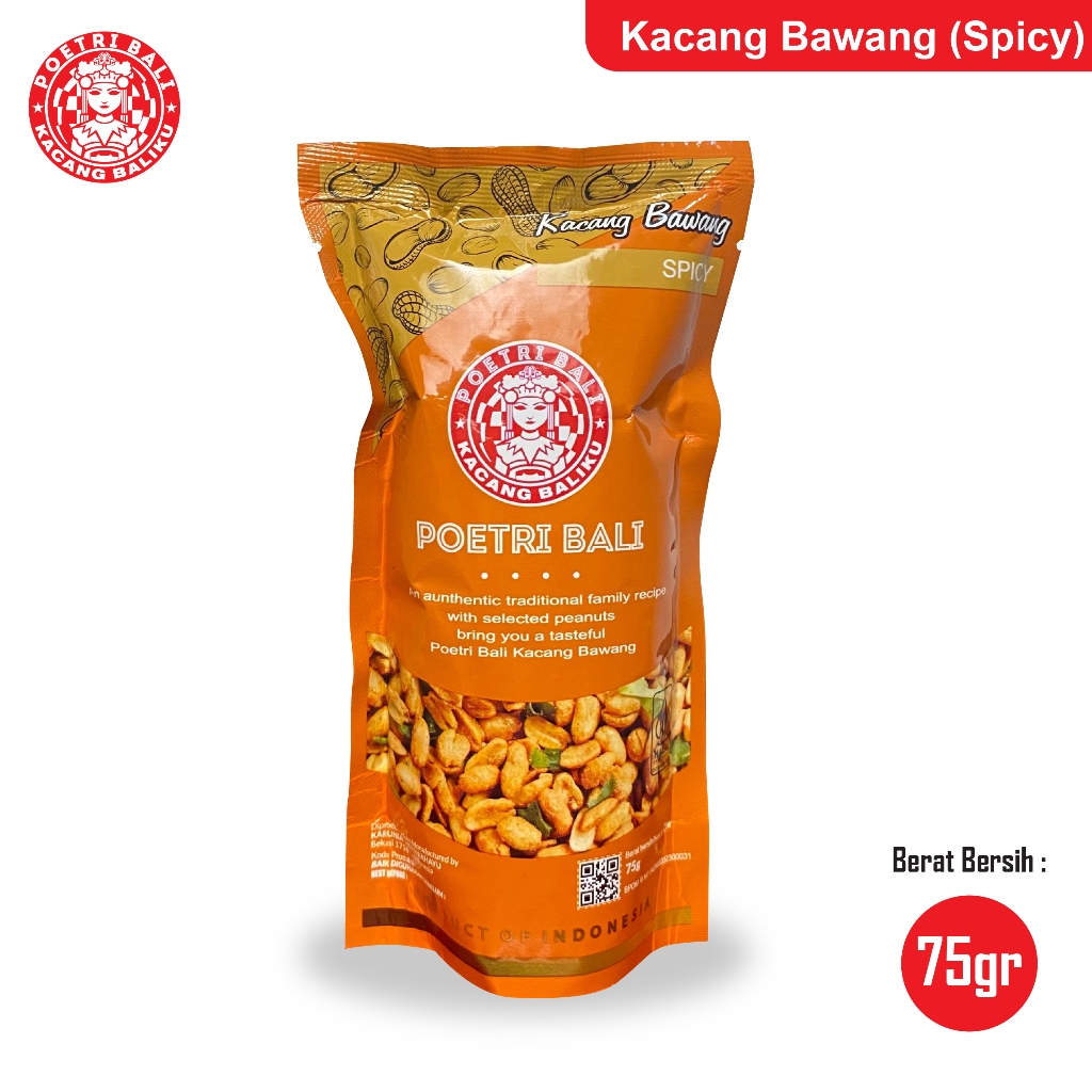 

Poetri Bali Kacang Bali Spicy 75 gram - Poetri Bali Semarang