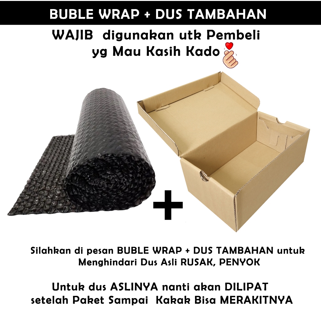 

Extra Bubble Wrap + DUS Tambahan Untuk 1 Box Sepatu