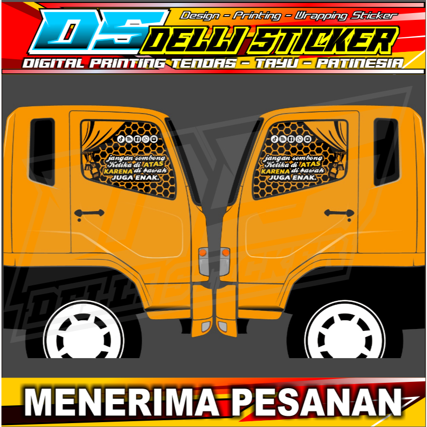 Stiker Jaring Kaca Samping Truk Fuso Fighter X - Harga Sudah Kanan Kiri
