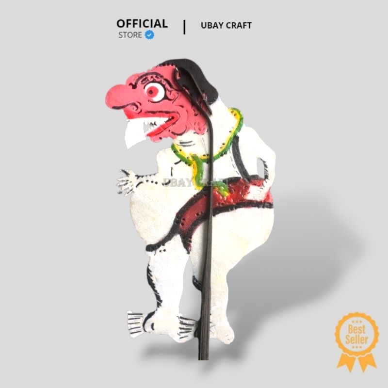 WAYANG KULIT WAYANG MAINAN BUTO SETAN PUTIH TINGGI -+45CM