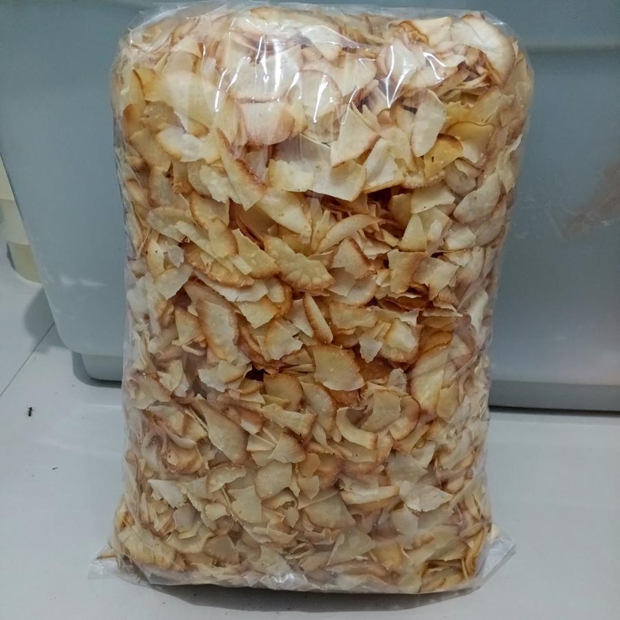 

Kripik Makanan Kering Cemilan Kripik Singkong Tela Kiloan Rasa Original Enak Gurih Kriyuk Kriyuk