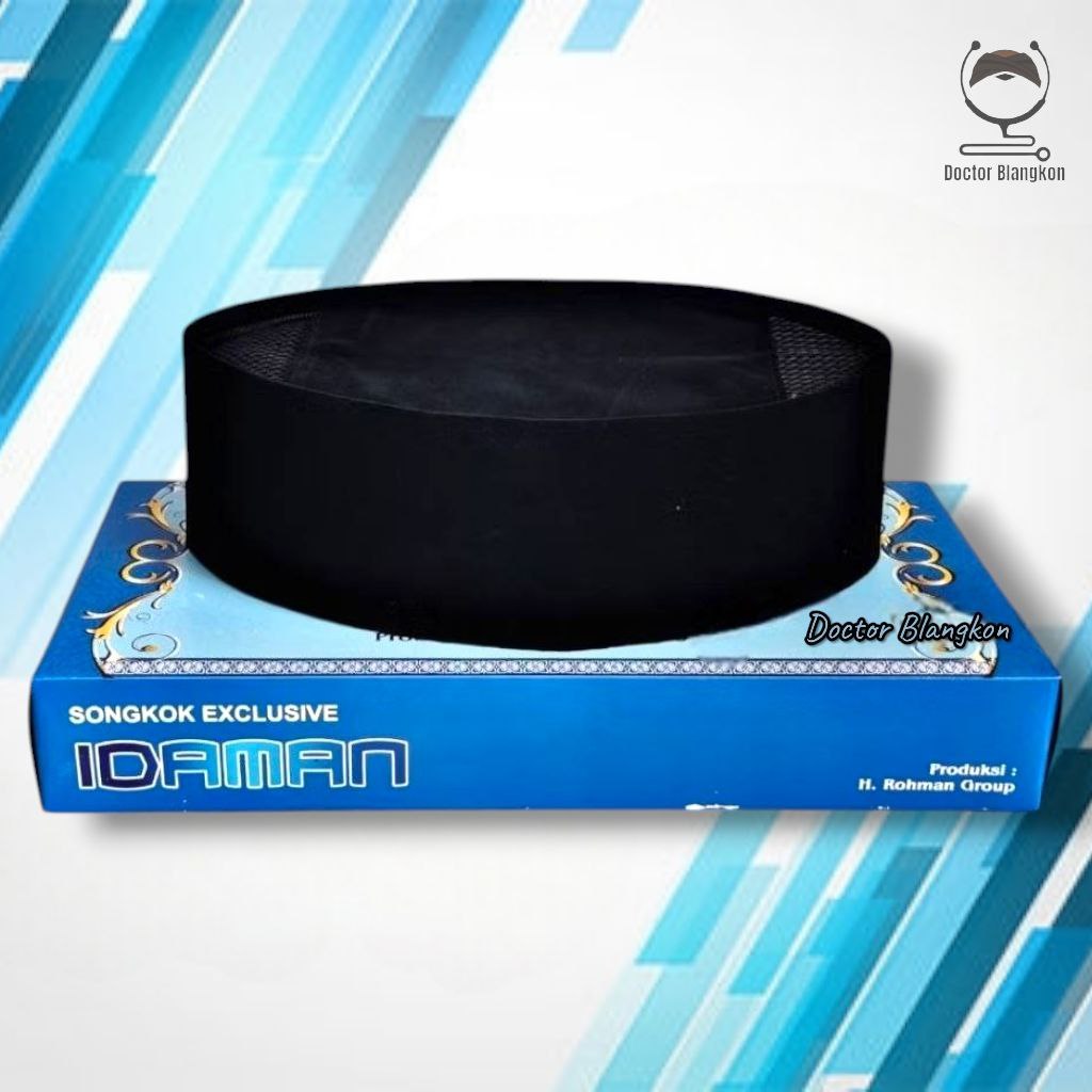 Peci Hitam Pendek AC Tinggi 7cm 8cm 9cm 10cm Songkok Nasional AC Ukuran Anak & Dewasa Beludru Halus