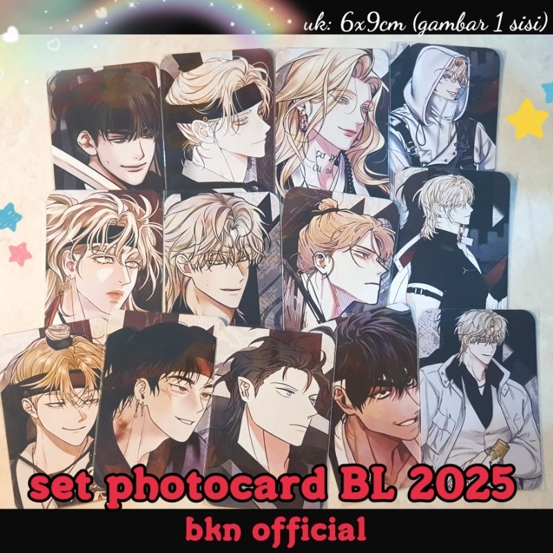 new set photocard manhwa bl/yaoi bkn official 2025