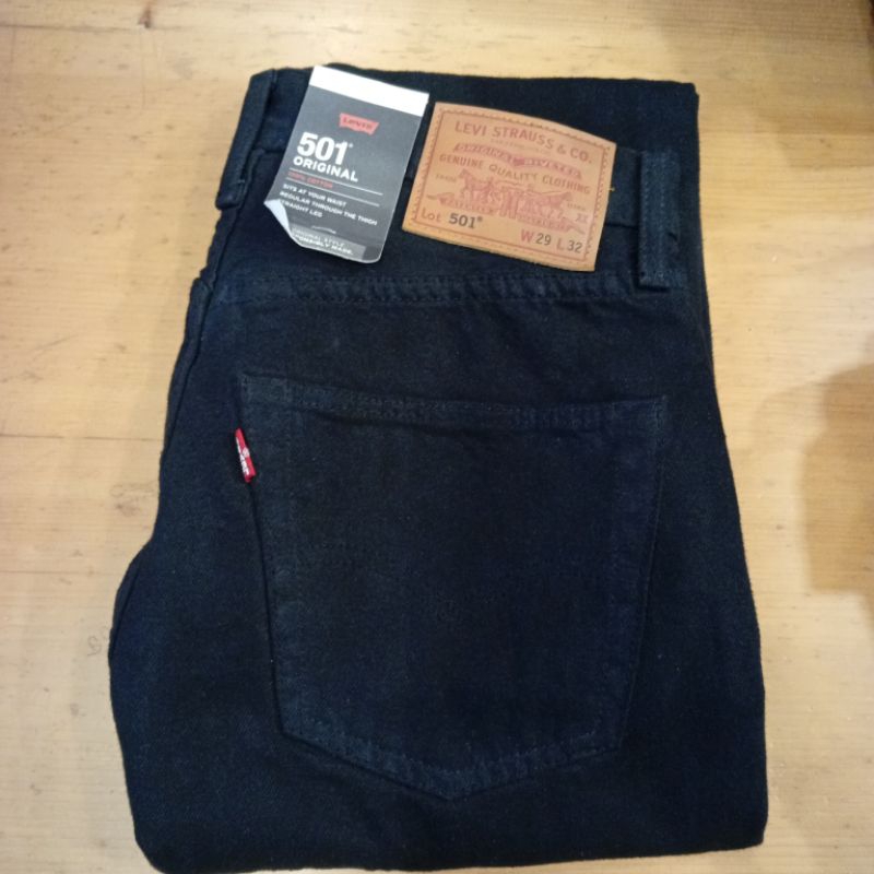 Celana Jeans Pria 501 Original Fit Jeans Black (501-0165)