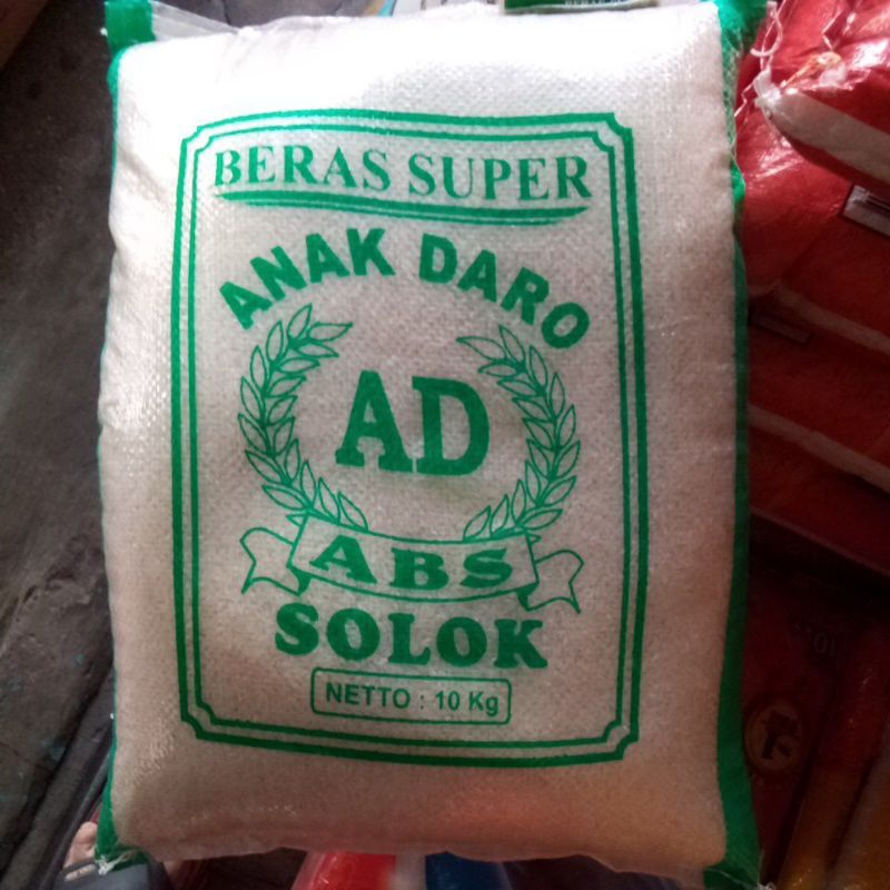 

BERAS ANAK DARO SOLOK 10kg BERKUALITAS makan lamak batambuah BERAS SUPER AD SOLOK
