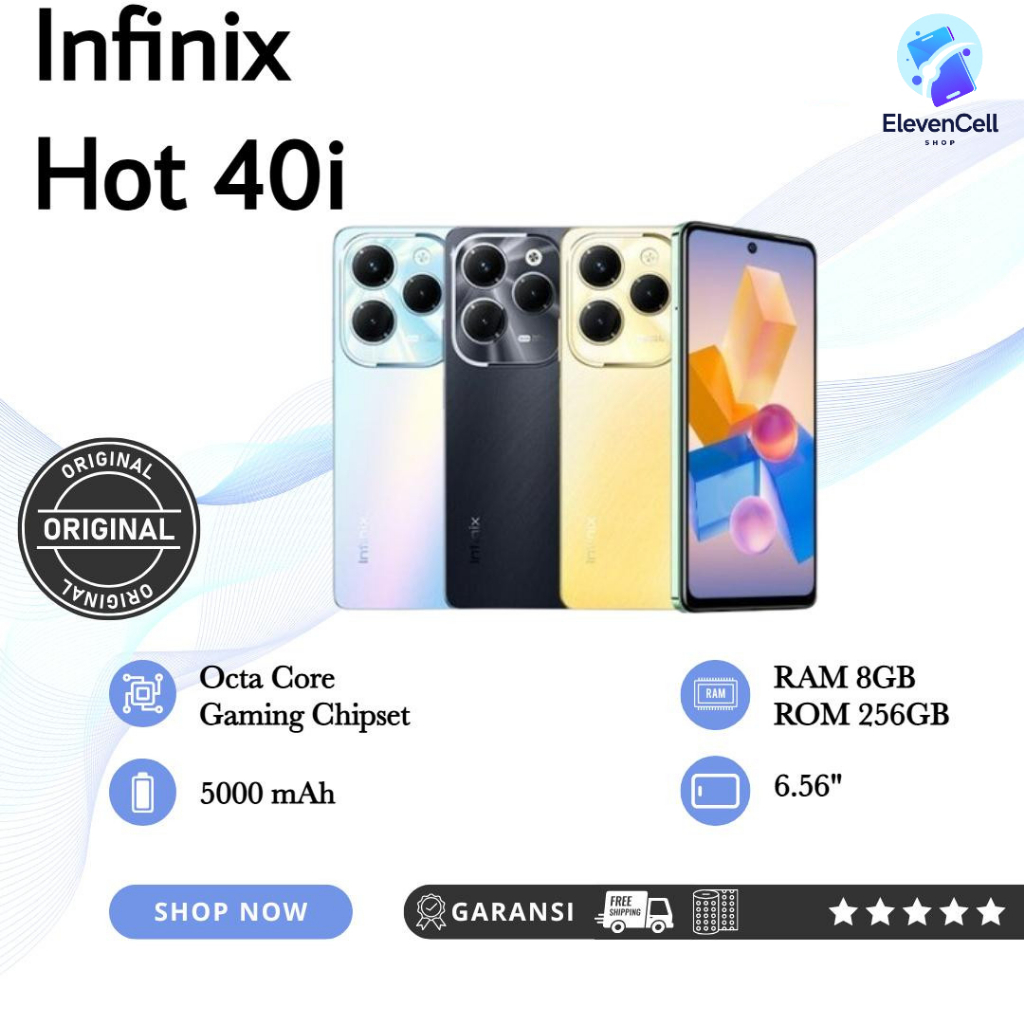 Infinix Hot 40i 8/256GB - Up to 16GB Extended RAM - Unisoc T606