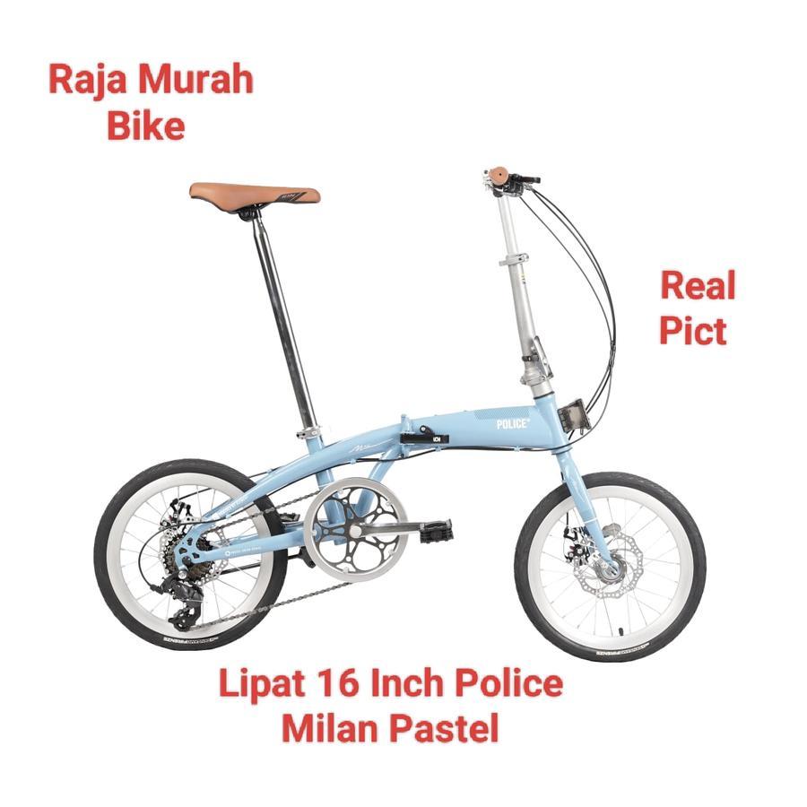 Sepeda Lipat Police Milan 16 Inch Pastel 8Sp Sepeda Lipat Element Police Milan