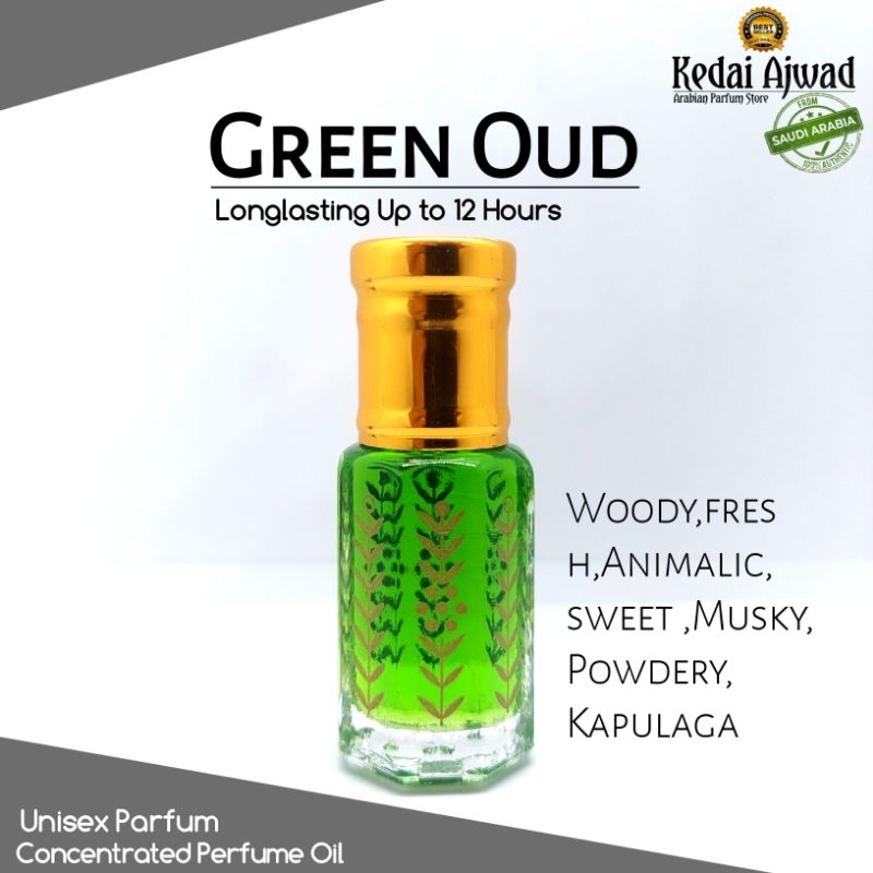 Green Oud | Minyak Wangi Gaharu Hijau Arab Saudi Original