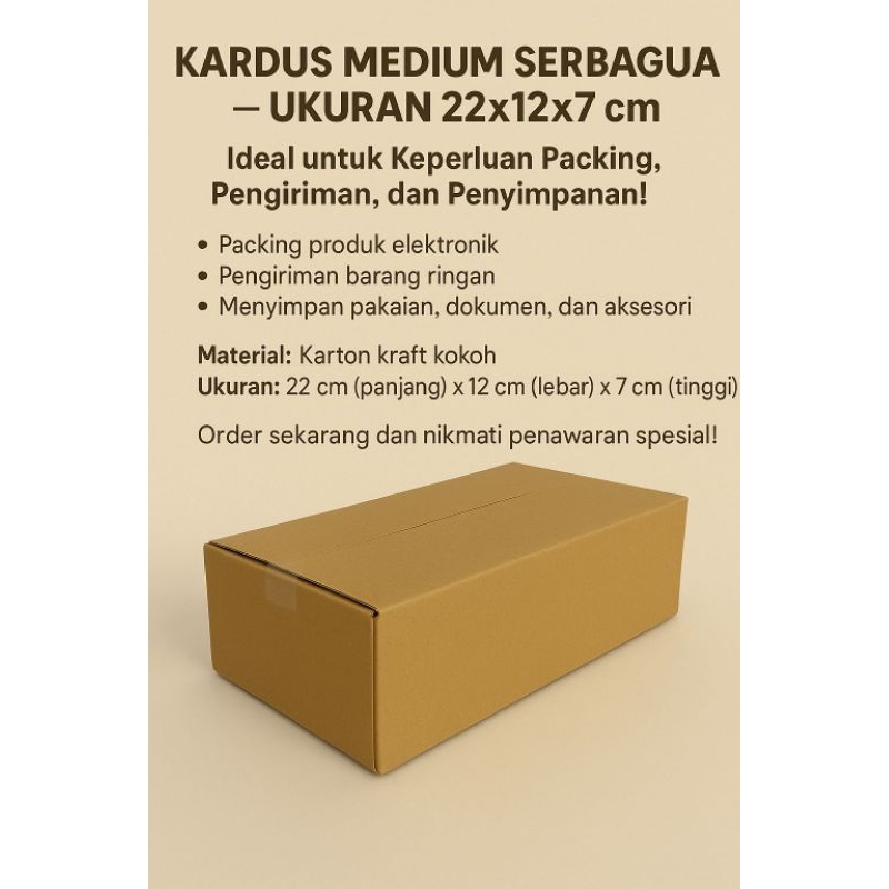 

karton box ukuran 22 x 12 x 7