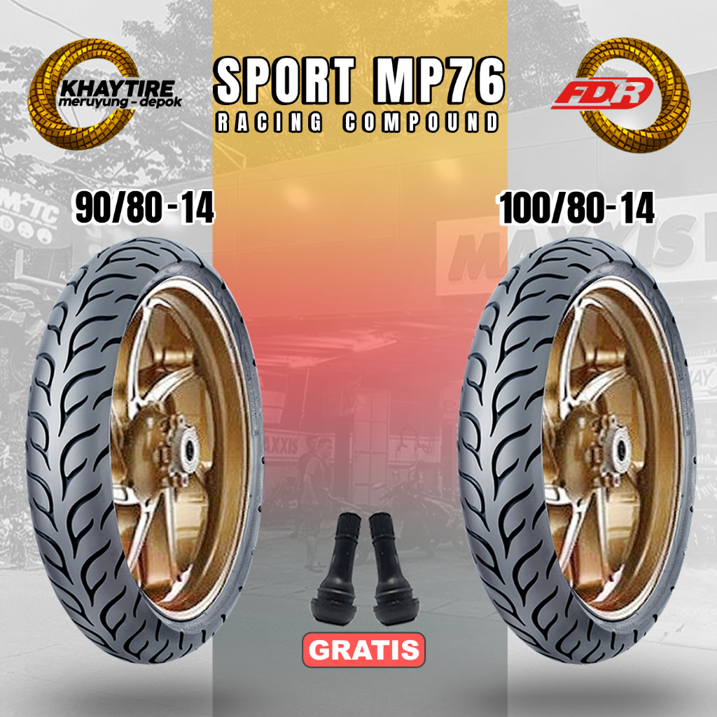 PROMO!! BAN MOTOR RING 17 SOFT COMPOUND FDR SPORT MP76 SATUAN DAN SEPASANG TUBELESS