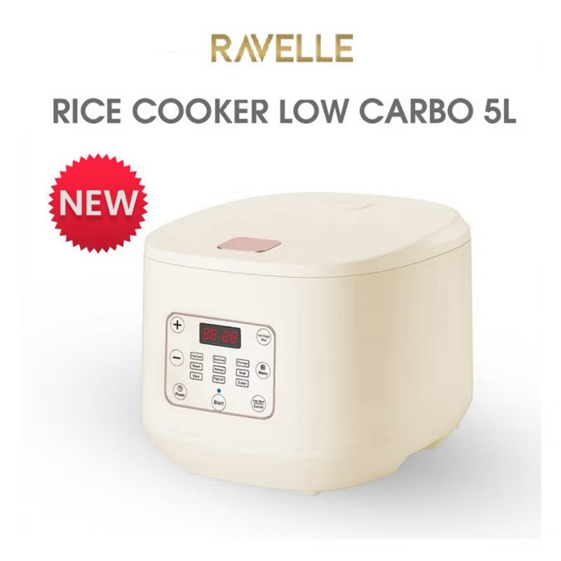 RAVELLE Rice Cooker low sugar 5L