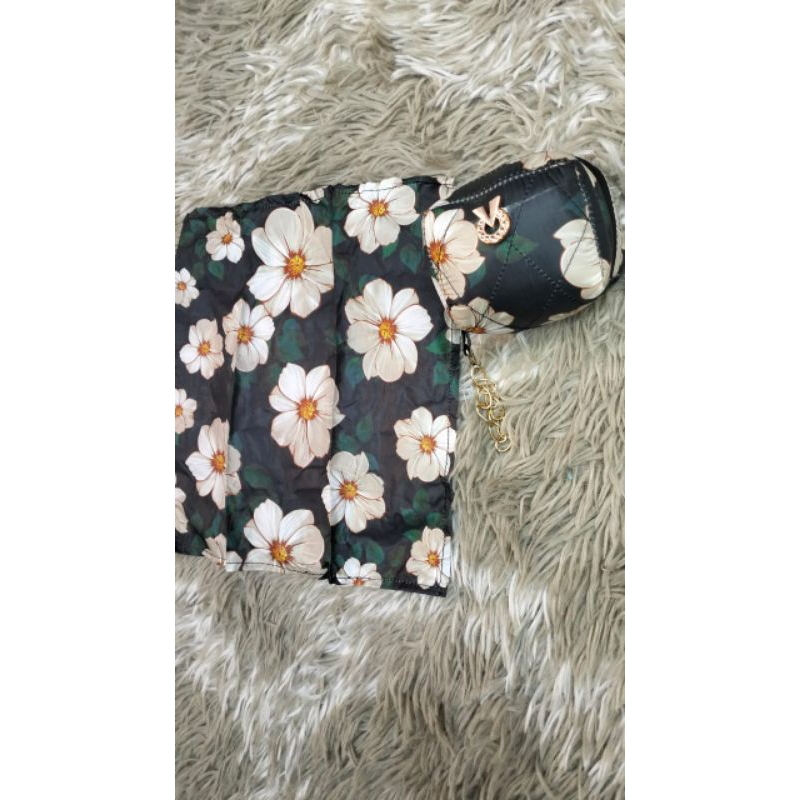 Mukena Travel Minisize Pouch Motif Bunga Mukena 2in1 Parasit