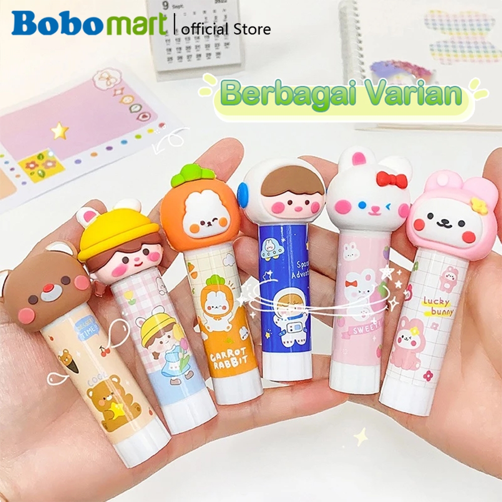 

BOBOMARTS GLUE STICK LEM KERTAS KARAKTER LEM GLUE STICK 3D HEAD MURAH